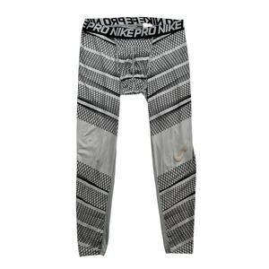 Nike Pro Compression Leggings Mens XL Extra Large Grey Black Dri Fit Workout